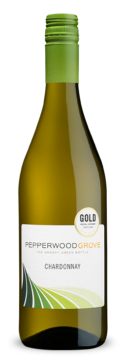 Pepperwood Grove Chardonnay in a bottle